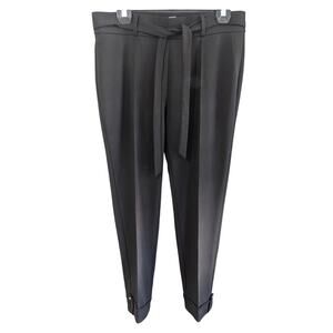 NYCC BLACK PANTS WITH TIE BELT CAREER WEAR SLACK PANTS SZ 10